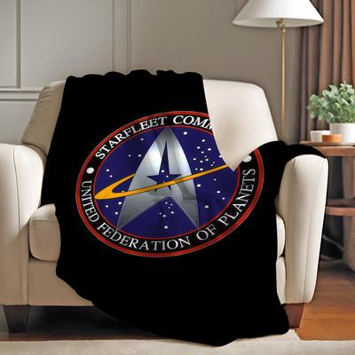 Film S-Star T-Trek Logo Decke Warm Und Weich Geeignet Für Schlafzimmer Wohnzimmer Schlafsofa Büro Reisen Camping
