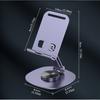 Foldable Metal Phone Stand - 360° Rotating Compact Holder for Smartphones, Tablets, Office & Travel Accessory