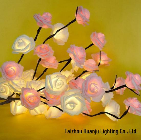 LED Heart Rose Flower String Lights: Romantic Valentine's Day Decoration