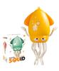 [Adgadg] Wobbling Squid Toy, Rechargeable, Educational Toy for Kids, Obstacle Avoidance, Parent-Child Play, Dancing Electric Toy (Yellow)