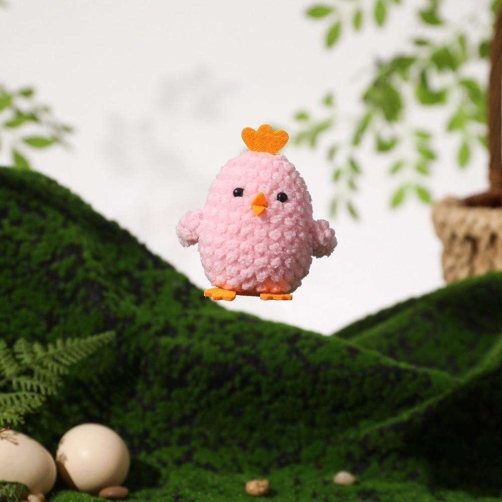 Party Dekorace Roztomilý Háčkovaný Kuřátko Přívěsek Ručně Vyráběný Barevný Kuřátko Vtipné Zvířecí Přívěsek Kancelářská Dekorace