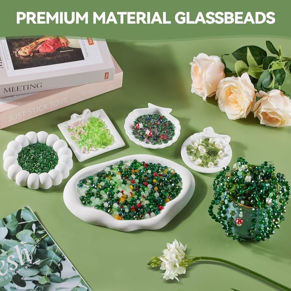 Crystal Leaf Pieces Beaded Plant Kit with Plant Pots Beads Plant Craft  for Plant Lovers
