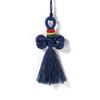 Wenchang Knot Cotton Thread Tassel Pendant, Hand Woven Chinese Knot Tassel Pendant, Antique Style Colorful Hanging Rope Accessor