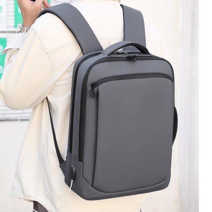 Pánský batoh Multifunkční obchodní batoh na notebook USB nabíjecí Vodotěsná fólie Pánská taška na batoh pro volný čas