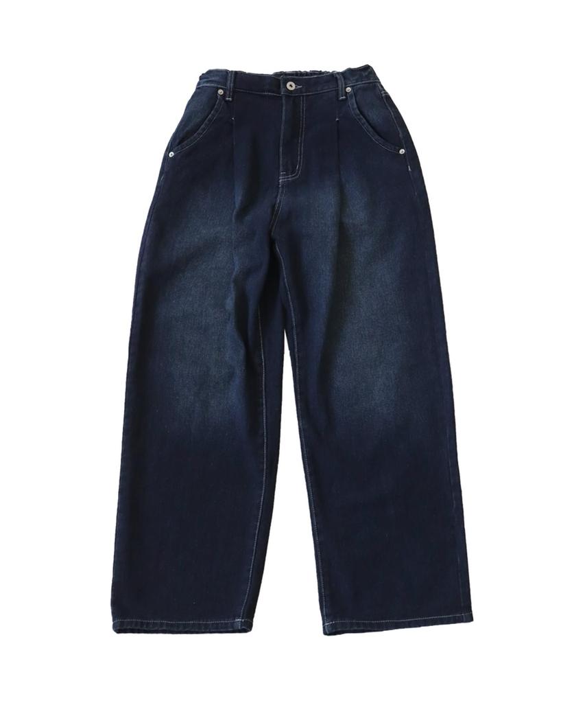 Antiqua Long Tuck Wide Denim Size Size Cobalt Blue Women's Pants, LA-00017, M, 22,