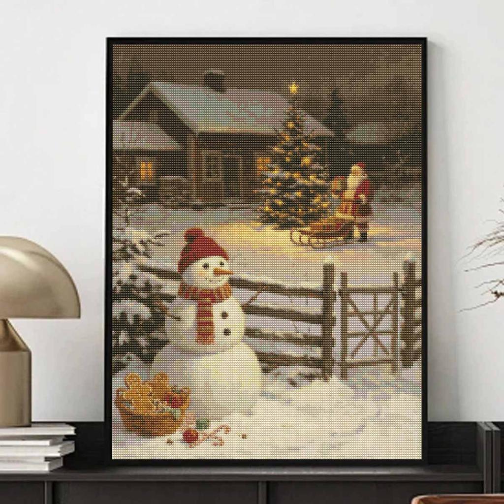 Christmas Diamond Painting Kit Santa Claus Snowman House Tree Handmade Home Entertainment Decorative Painting