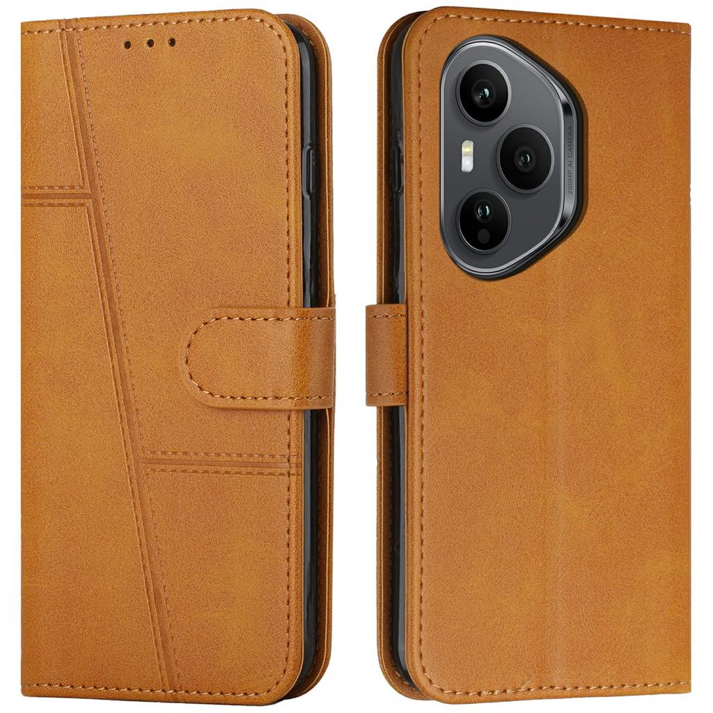 Leather Phone Case for Honor 400 Pro 5G (Global) Stand Wallet Flip Cover with Strap