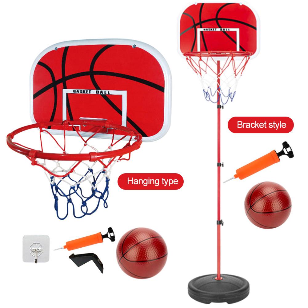 Basketball Hoop with Ball and Pump Portable Basketball Hoop Adjustable Basketball System Indoor Outdoor Play for Kids