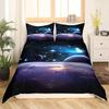 Galaxy Outer Space Theme Duvet Set Bedding Suitable for Boys and Girls Bedroom Decoration