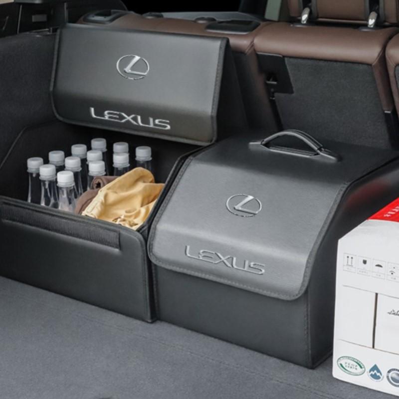 Auto Kofferraum Leder Aufbewahrungsbox Faltbar Auto Organizer Tasche Für Lexus F SPORT GS GX IS LS LX CT LC LBX NX RX 350h 450h ES UX 300e
