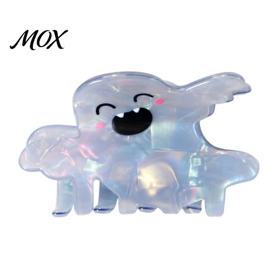 Medium Length Hair Clip Halloween Claw, Cute Ghost Gripper, Firm Grip with Shimmer for Long Hair, Comfortable Stylish Accessories Women Girls Gripper