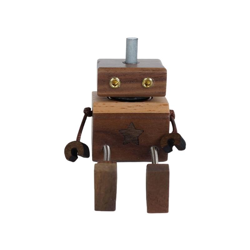 Handmade Wooden Car Decors With Magnetic Base And Swinging Limbs Dashboard Ornament For Home Office Gifts