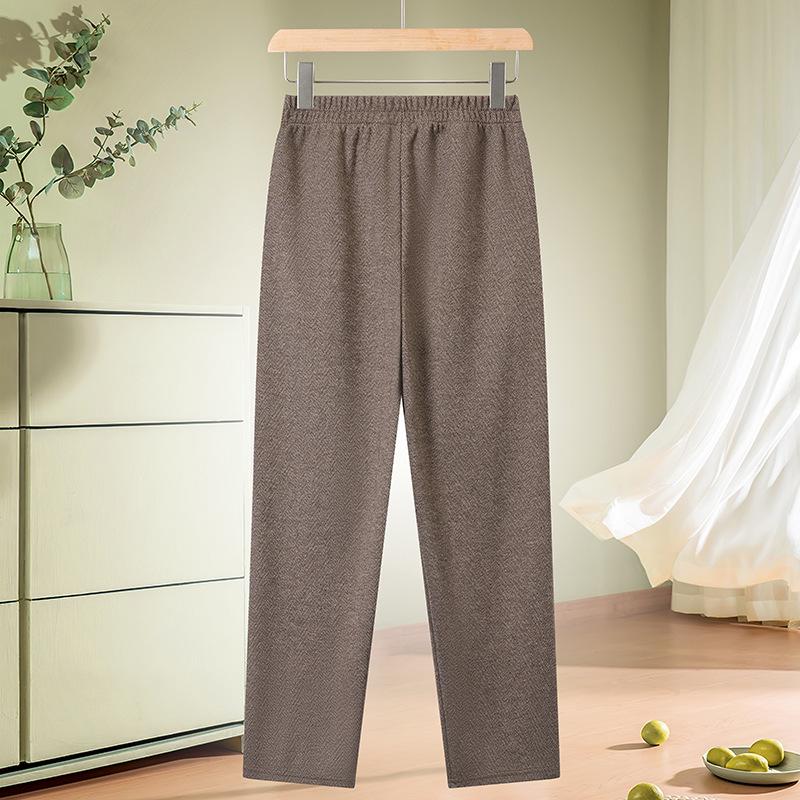 Elastyczne Spodnie z Wysokim Stanem dla Kobiet w Średnim Wieku i Starszych - Codzienne, Luźne Spodnie Jesienne