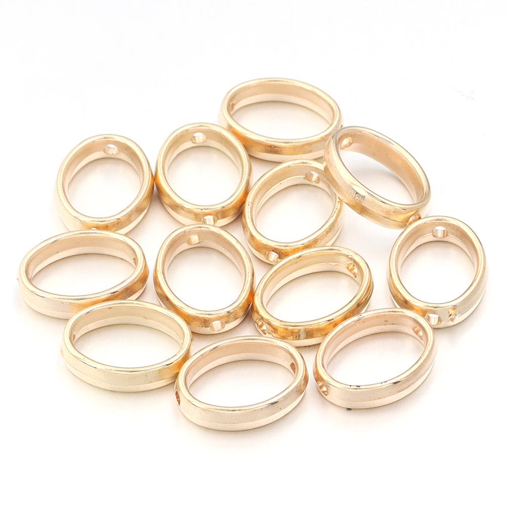 100 Stück 5 Stile Hohlrahmen Umwickelte Perlen CCB Mehrform Perlenverbinderringe für Schmuckherstellung DIY Armband Halskette Zubehör