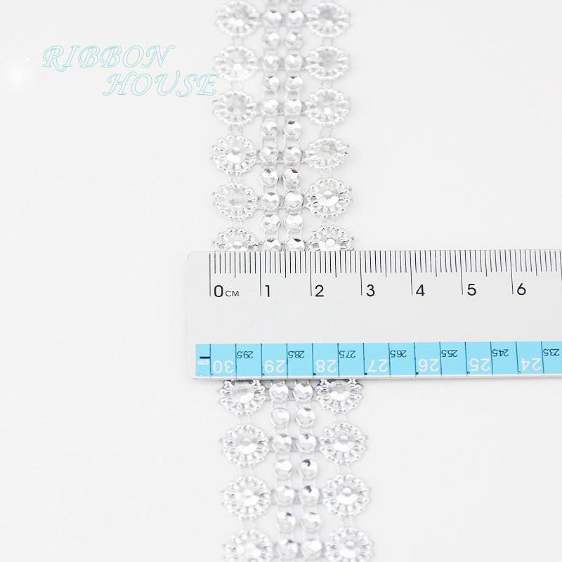 (5 Yards/roll) 30mm Roll Tape Tulle Crystal Mesh Wrap Ribbons Cake Wedding Decoration Glitter Charming Bling Diamond