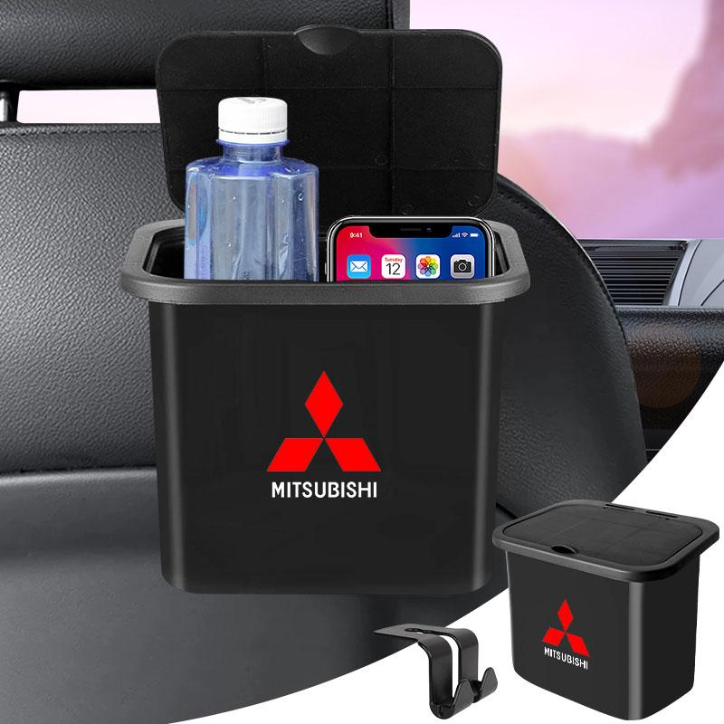 Car Seat Back Hanging Trash Can Storage Case Rear Row Organizer For Mitsubishi Outlander Lancer 10 9 ASX RALLIART Eclipse L200 Pajero