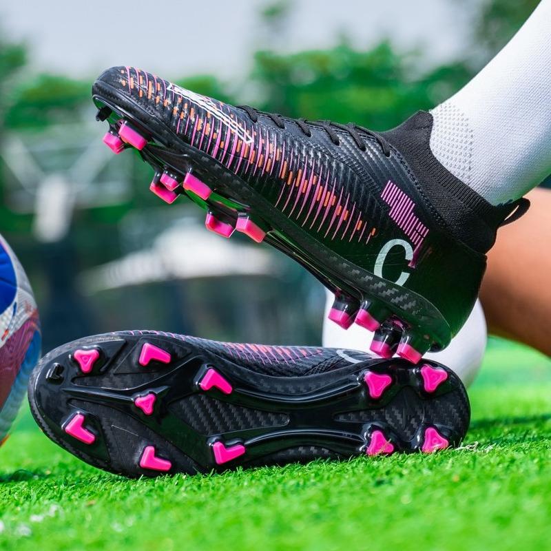 Unisex Football Boots Student Large Size Football Boots Plastic Long Nail AG Artificial Lawn Training Football Shoes