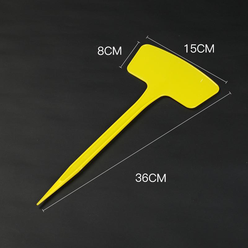 Large Thickened Plastic Ground Stake with Fan-shaped Marking Label for Gardening