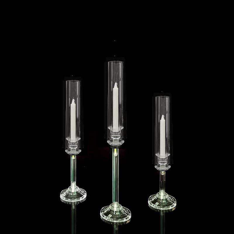 Clear Acrylic Candlestick Trio for Wedding & Party Decor