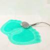 WTEMPO 1PC Simple Footprint Shaped Mat Suction Cup Non-slip Mat for Home Bathroom Hotel Transparent Massage Foot Mat