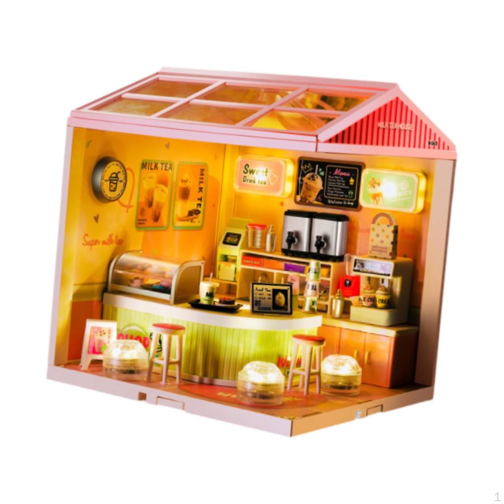 Craft Doll Houses with Furniture Tiny House Diorama for Teens And Kids