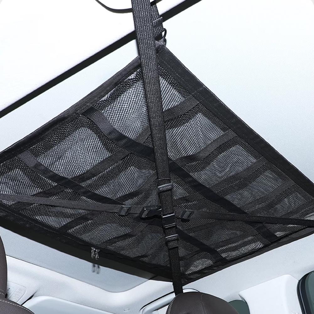 Universal Car Roof Storage Bag Mesh Organizer Net Large Capacity Car Ceiling Storage Net Pocket for Travel Camping