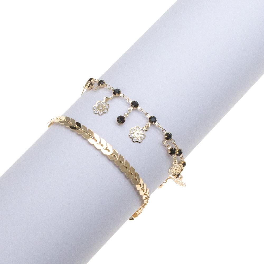 Bijoux créatifs, personnalité de la mode exagérée rétro sculpté double couche en alliage à franges cheville décoration de pied