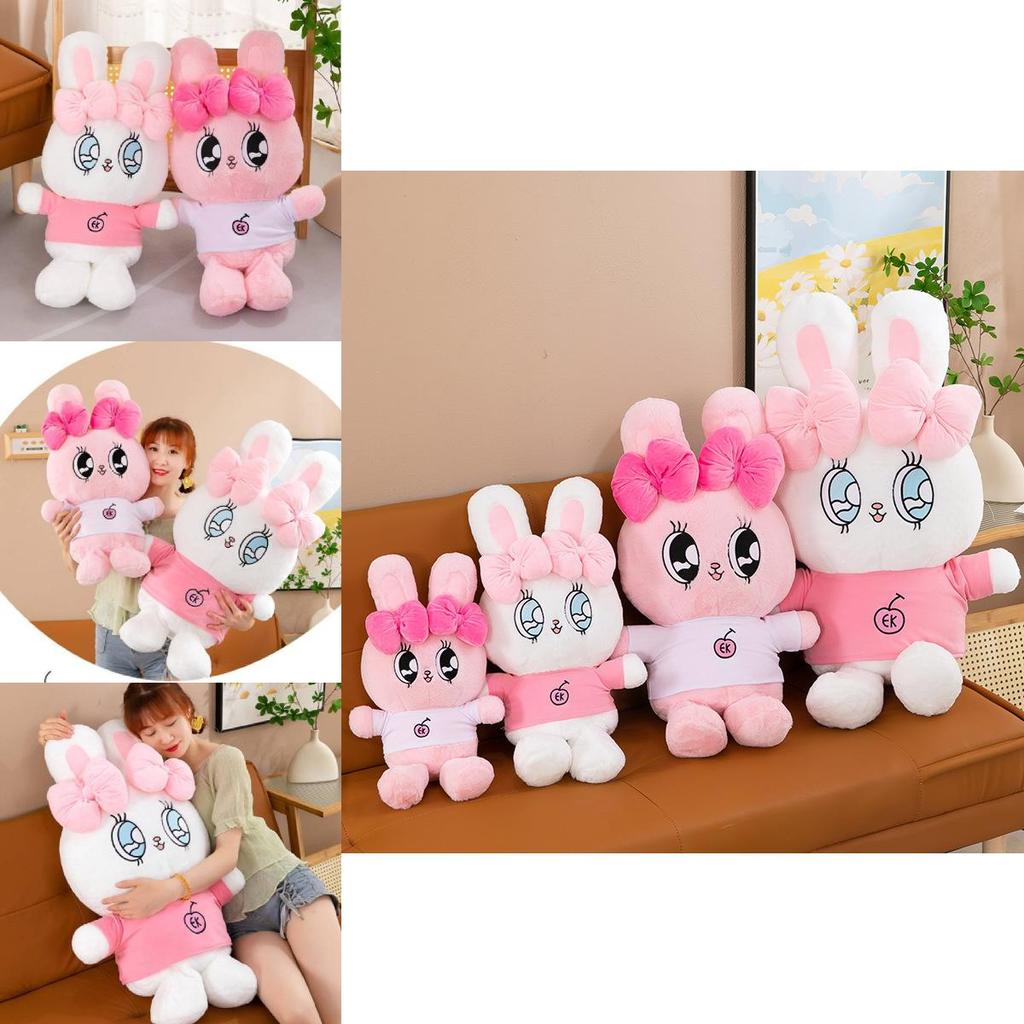 Adorable Plush Bunny Doll Soft Short Plush Stuffed Animal Pillow Cute Gift Toy