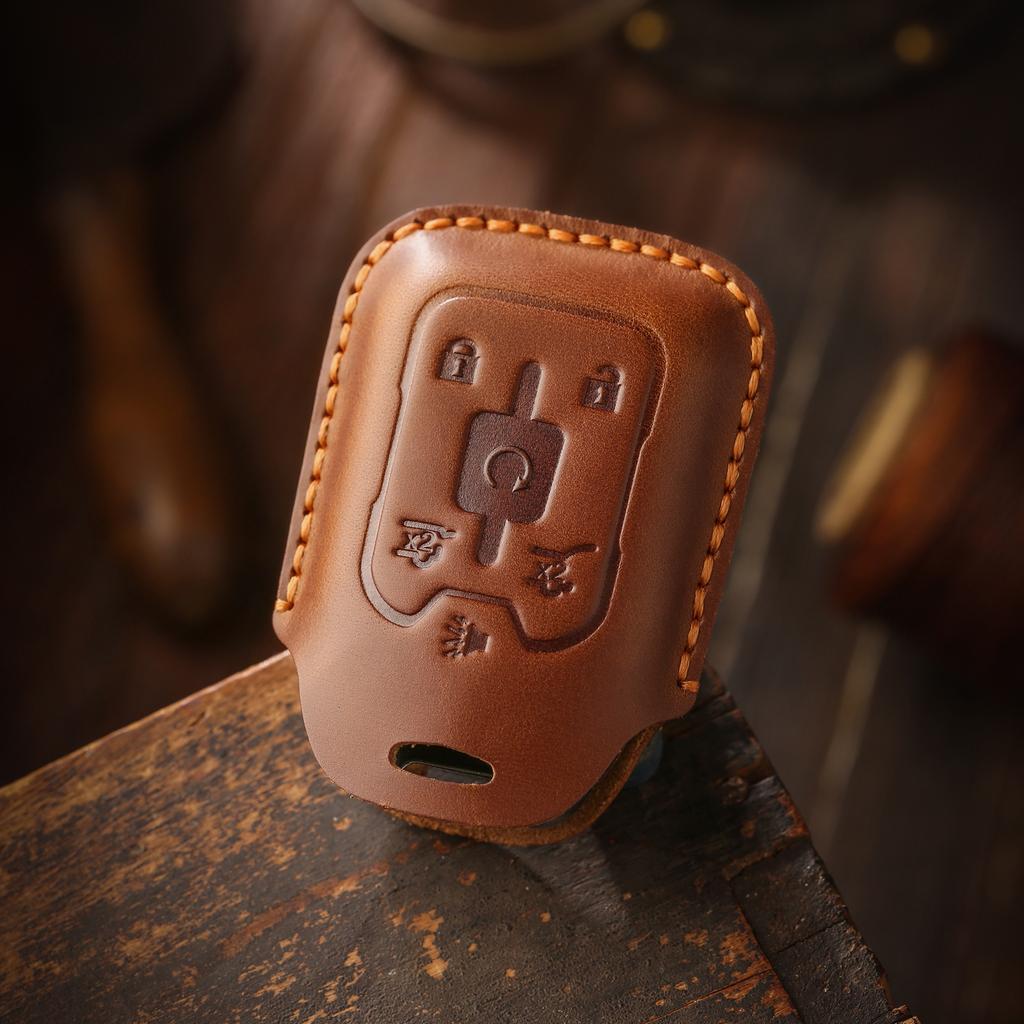 Retro key cover is suitable for cross-border special automotive general GMC pickup retro handmade leather protective cover
