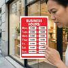Waterproof Business Hours Sticker Sunproof Business Hours Window Decal  Glass Door Application