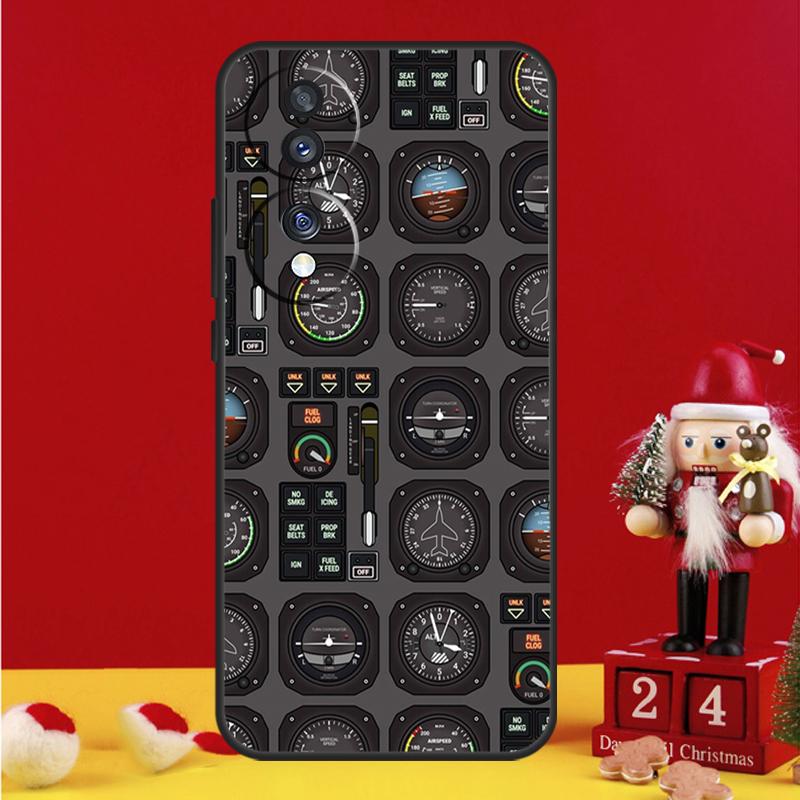Aircraft Cockpit Dashboard Case For Honor Magic 7 6 8 Pro Honor Win X9a X9b X9c X9d X8c X8b 50 70 90 200 400 Lite Cover