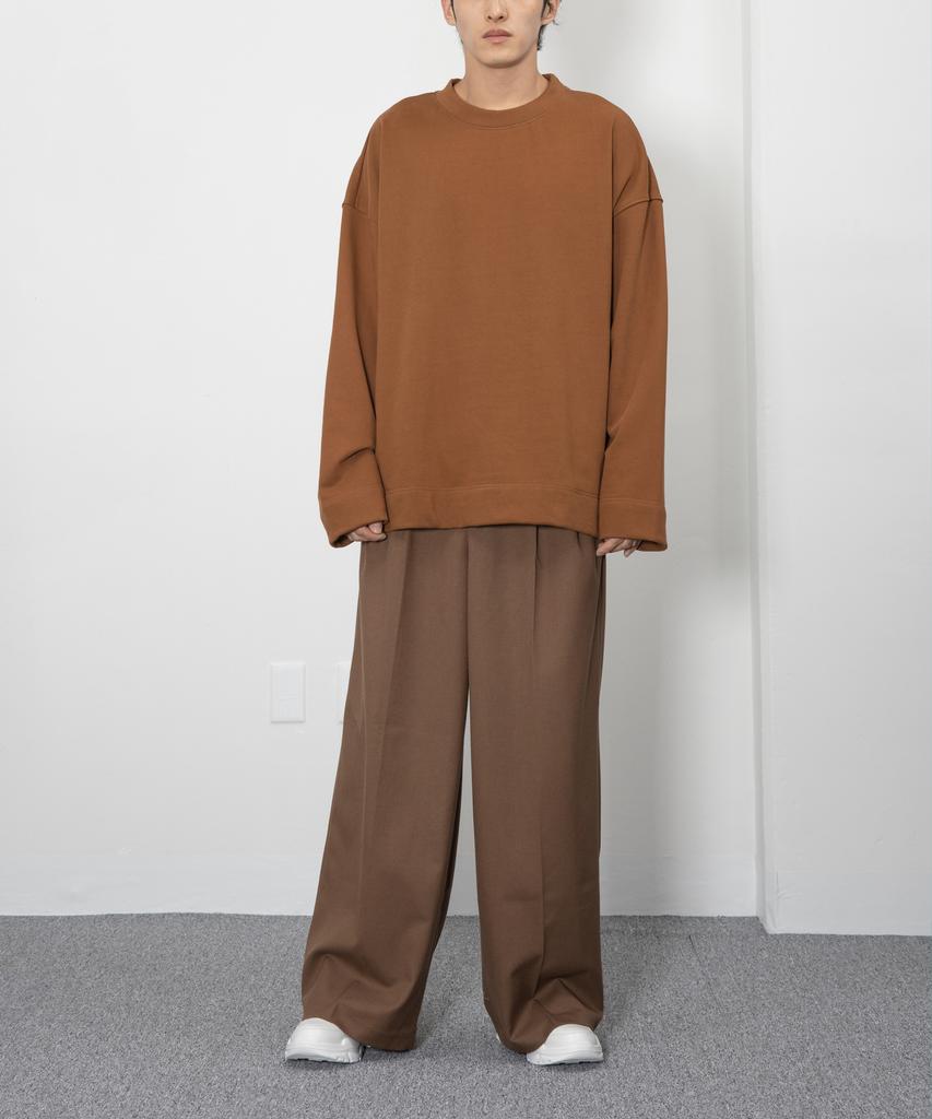 RAW TO RAW Mrt024 Bio-Washed Heavy Sweat Long Sleeve Tee (Cacao)