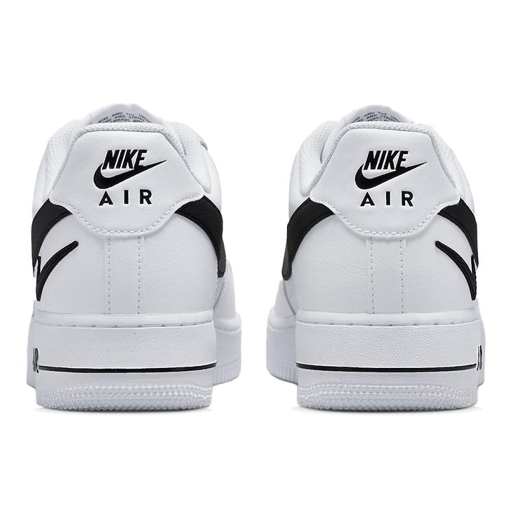 New Nike Air Force 1 Low '07 Fm Cut Out Swoosh White Black DR0143-101