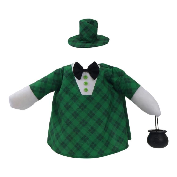 

Patricks Geese Costume Patricks Day Display Plaids Irish Porch Decoration Outdoor Holiday Party Attire 1