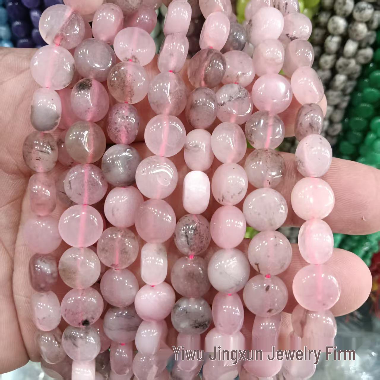 

10mm Natural Chalcedony Flat Round Spacer Stone for DIY Jewelry Accessories 10mm strand, approx. 37 beads