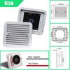 12/24V RV Side Vent Fan, White/Black Vent Fan One-Way Silent Wind Air Vent Ventilation Exhaust Fan for Caravan Motorhome Camper