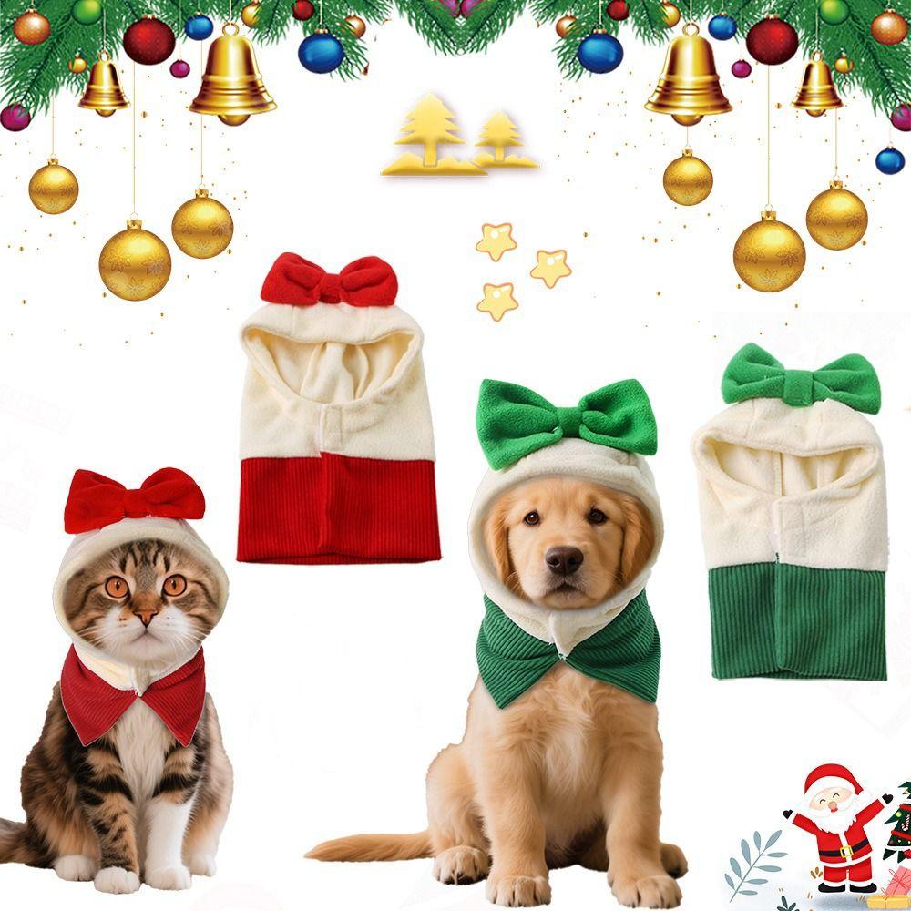 Warm Pet Headgear Plush Pet Cosplay Clothes Fashion Cat Costume  New Year