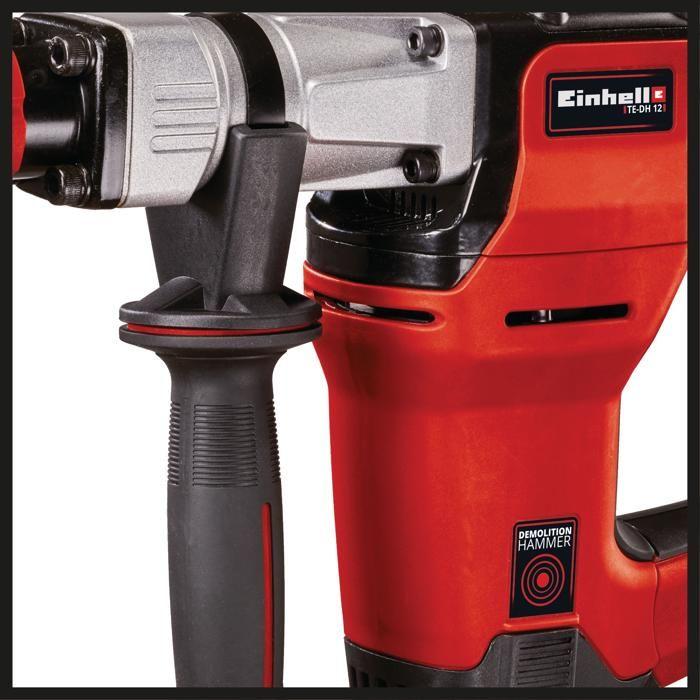 Einhell Marteau Démolisseur TE-DH 12 (1050W, 12J, Frappe: 4100 trs/min) Livré en Coffret avec Burin Pointu et Burin Plat