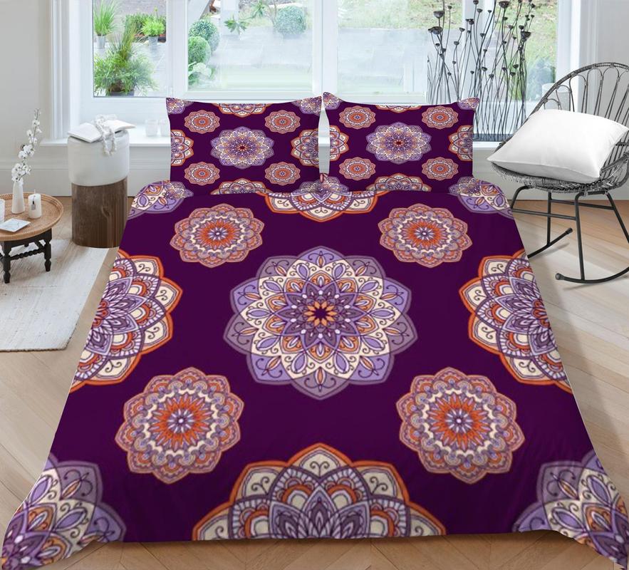 Bed Cover 3D Bohemia Printing Themed Print Homes Bedding Quilt Cover Textiles Polyester Breathable Home Bedclothes