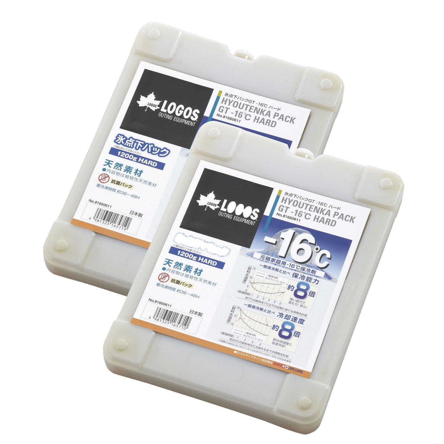 

LOGOS Пакет со льдом GT Hard Disaster Сделано в Японии [Эксклюзив Amazon.co.jp] Ниже нуля -16°C 1200, 2 штуки, Долговечный, Готовность,