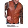 Vest V Neck Single-breasted Western Sleeveless Men Waistcoat for Horseback Riding