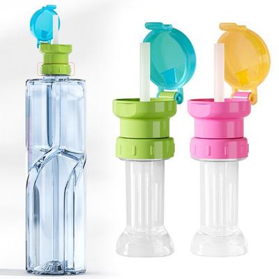 For Kid Spill-Proof Sippy Cap Beverage Straw Drinking Tube Water Bottle Cap Bottle Twist Cover