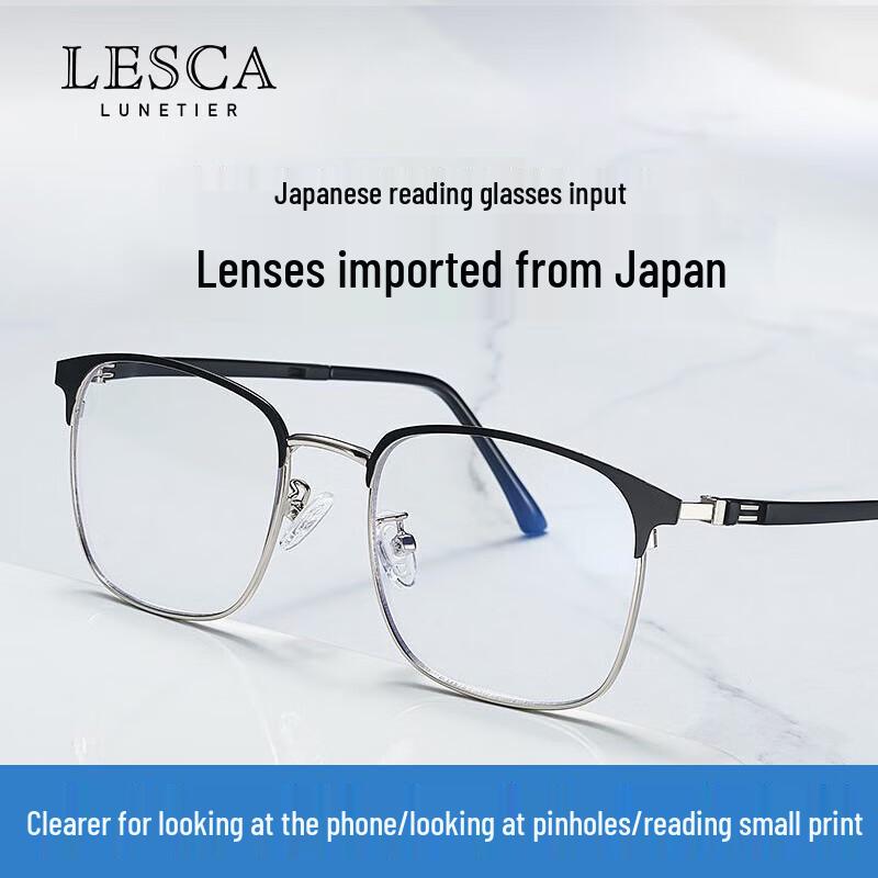 LESCA LUNETIER Men s Anti-Blue Light Reading Glasses 3.00D
