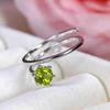 2025 Creative Design S925 Silver Natural Peridot Women's Ring
