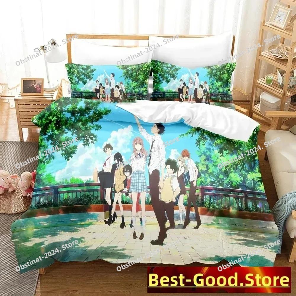 Anime A Silent Voice The Shape of Voice Bedding Set Duvet Cover Bed Set Quilt Cover Pillowcase Comforter king Queen Size