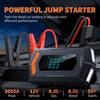 4000A Portable Jump Starter with Air Compressor, 12V Car Battery Booster, 150PSI Tire Inflator, Auto-Shutoff