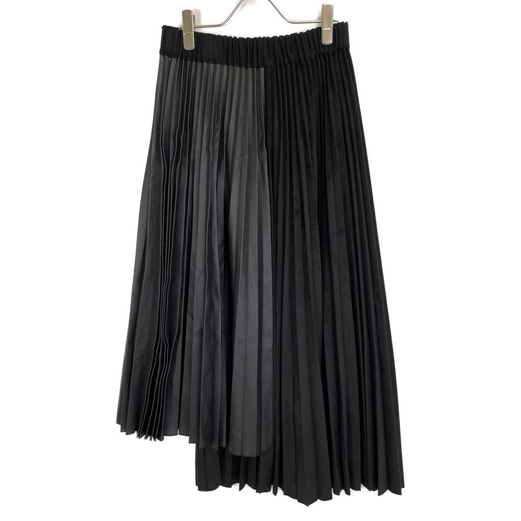 ADORE 531-9220802 Black mixed pleated asymmetrical skirt skirt 36 blackUsed