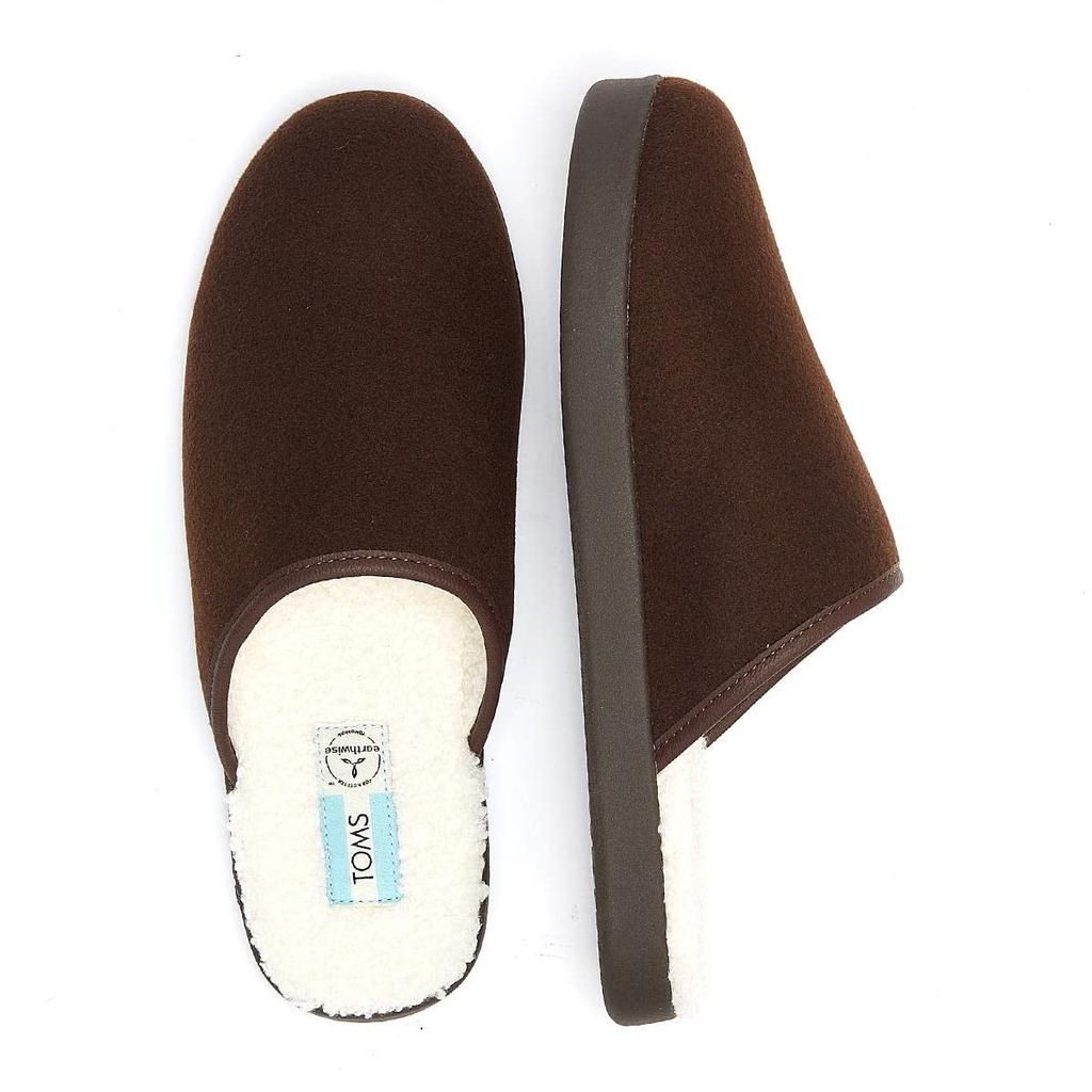 Toms HARBOR Chocolate Brown Repreve Felt Slippers cm Men's Two-Tone (00) 26.5