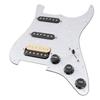 Musiclily Pro SSH Strat Wiring Pre-assembled Pickguard with Artec Alnico 5 Pickups for ST Stratocaster Electric Guitar White Pearl 4P