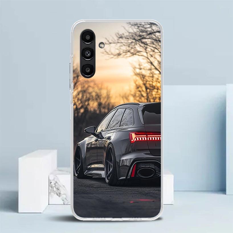 R-S 6 7 8 Sport Car Cover for Samsung Galaxy A17 A37 A57 A16 A26 A36 A56 A15 A14 A55 Phone Case A13 A53 A25 A35 A24 A34 A23 A33